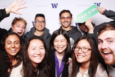 Dr. Pun and her grad students celebrate at the Annual Awards of Excellence Ceremony
