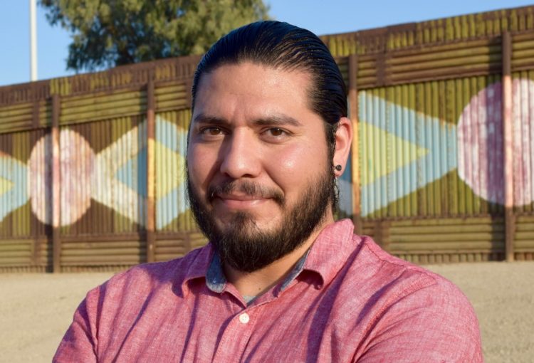 Michael Aguirre on the Calexico-Mexicali border. Michael studies shifts in meanings of citizenship and race on the U.S.-Mexico border. 